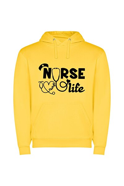 iLovePrints Nurse Life Chronicles: True-to-Life Φούτερ με κουκούλα σε χρώμα Κ...