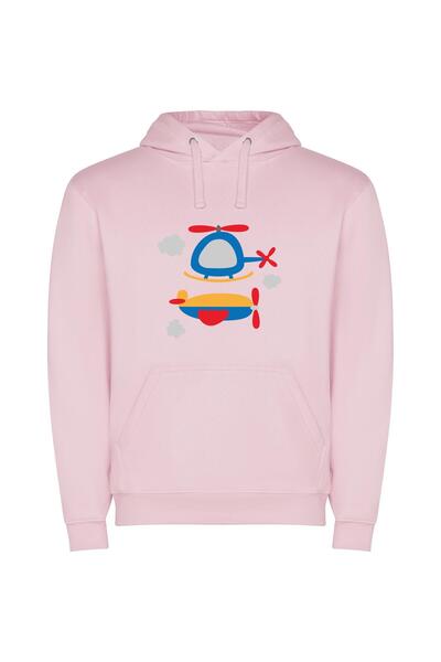 iLovePrints Colorful Skyward Spectacle Φούτερ με κουκούλα σε χρώμα Ροζ