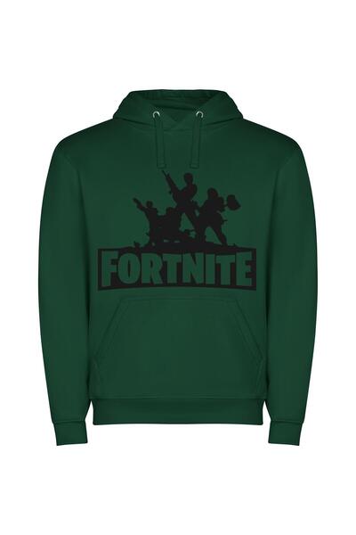 iLovePrints Monochrome Fortnite Masterpiece Φούτερ με κουκούλα σε χρώμα Πράσινο