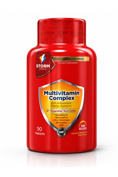 STORM VİTALS Multivitamin Complex Vitamin Mineral Bitki Ekstreleri 90 Tablet