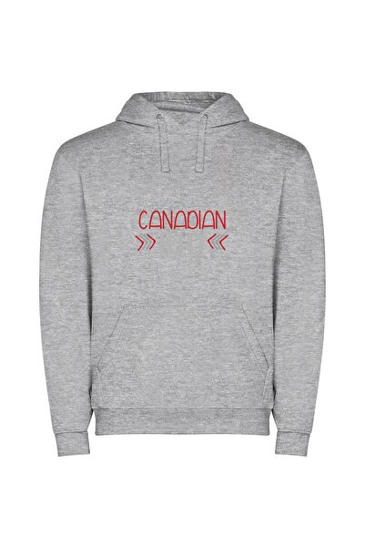 iLovePrints Maple Kid Φούτερ με κουκούλα σε χρώμα Γκρι