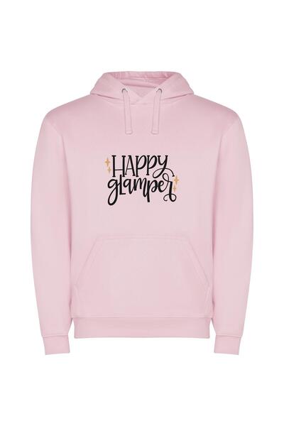 iLovePrints Glamper's Inked Euphoria Φούτερ με κουκούλα σε χρώμα Ροζ