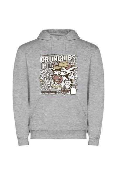 iLovePrints Cowboy Cereal Creation Φούτερ με κουκούλα σε χρώμα Γκρι