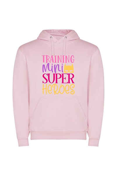 iLovePrints Mumi's Superhero Training Φούτερ με κουκούλα σε χρώμα Ροζ