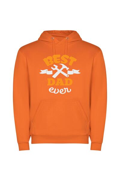 iLovePrints Dad Energy Supreme Φούτερ με κουκούλα σε χρώμα Πορτοκαλί