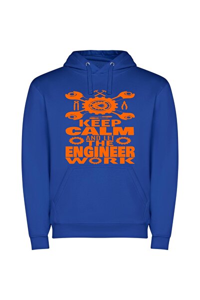 iLovePrints Serenity in Engineering Φούτερ με κουκούλα σε χρώμα Μπλε