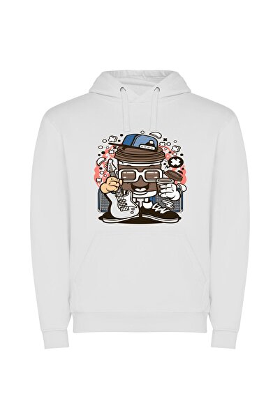 iLovePrints Guitar Hero Chic: Retro Vector Mascot Φούτερ με κουκούλα σε χρώμα...