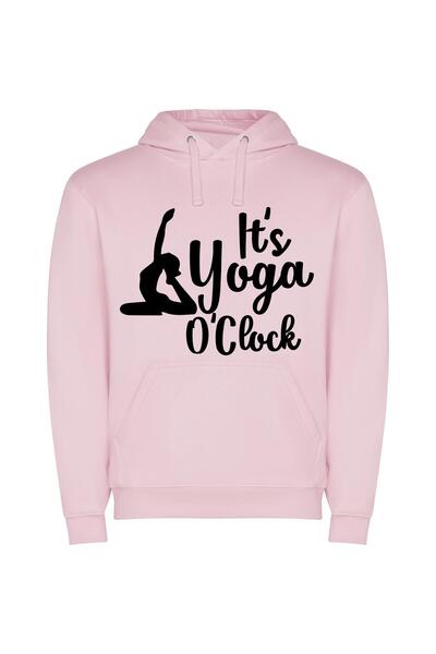 iLovePrints Yoga Time Zone Bliss Φούτερ με κουκούλα σε χρώμα Ροζ