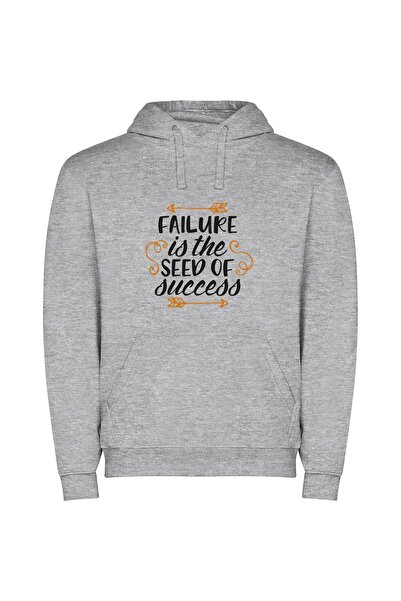 iLovePrints Seed to Grand Success Φούτερ με κουκούλα σε χρώμα Γκρι