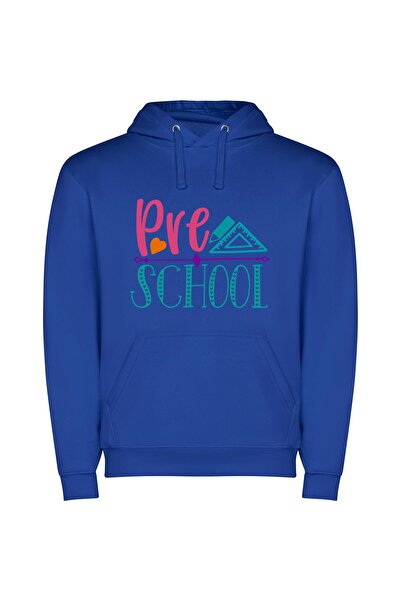 iLovePrints School Love Arrow Φούτερ με κουκούλα σε χρώμα Μπλε