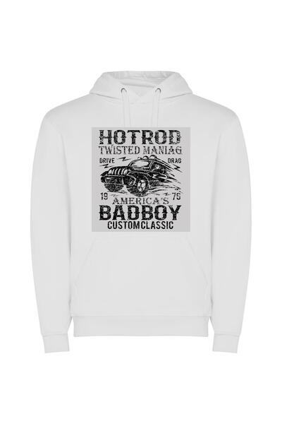 iLovePrints Mad Max T-Shirt Revival Φούτερ με κουκούλα σε χρώμα Λευκό