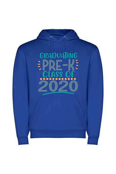 iLovePrints Futuristic Grad 2023 Φούτερ με κουκούλα σε χρώμα Μπλε