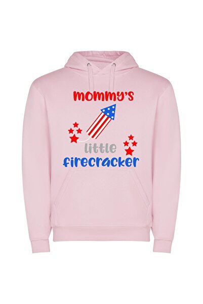 iLovePrints Patriotic Yummy Firecracker Kid Φούτερ με κουκούλα σε χρώμα Ροζ