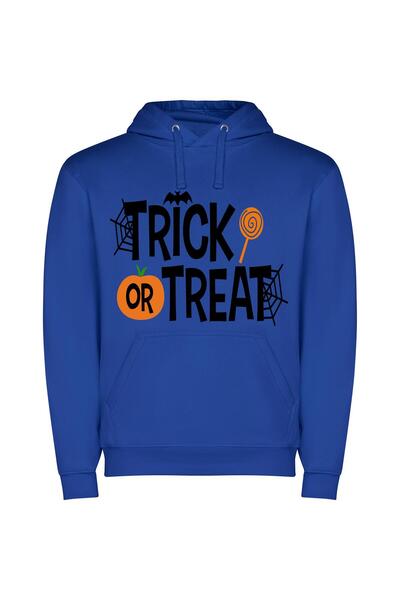 iLovePrints Pumpkin Illusions: A Halloween Link Φούτερ με κουκούλα σε χρώμα Μπλε