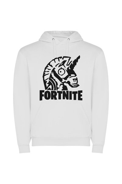 iLovePrints Fierce Fortnite Fusion Φούτερ με κουκούλα σε χρώμα Λευκό