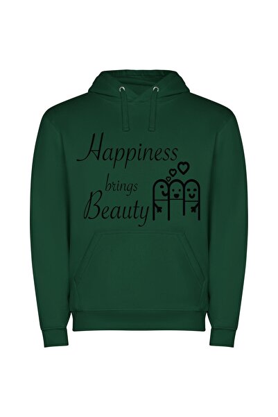 iLovePrints Joyful Shades of Life Φούτερ με κουκούλα σε χρώμα Πράσινο