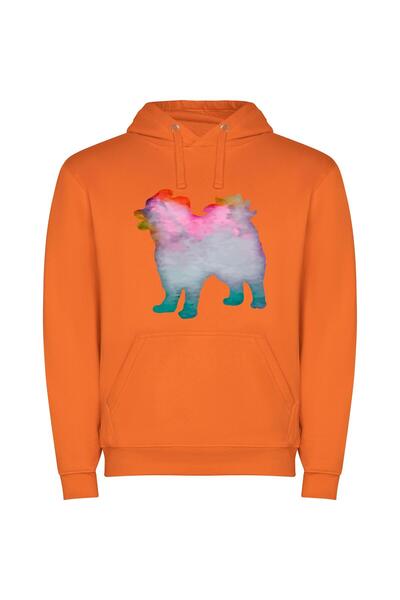 iLovePrints Vivid Gradient Pet Portraits Φούτερ με κουκούλα σε χρώμα Πορτοκαλί