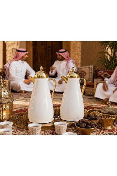 Gazella طقم ترمس حراري مفرغ من الهواء مكون من قطعتين، سعة 1 لتر لكل منهما، بب...