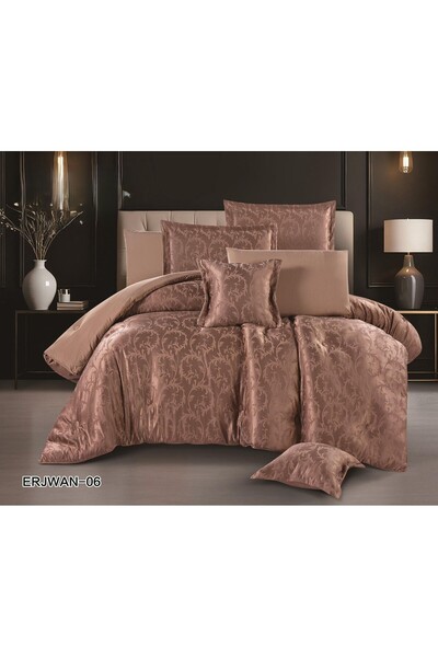 Red Rose Purple Arjuno Jacquard Royal Microfiber 5 Piece Set Duvet Cover Size...