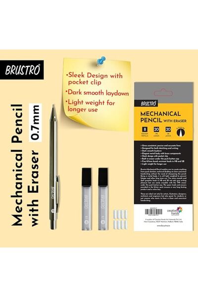 BRUSTRO Mechanical Pencil with Eraser 0.7mm