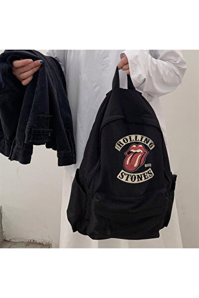 DEEFWEAR حقيبة ظهر للجنسين مطبوعة من Dape Rolling Stones Vintage