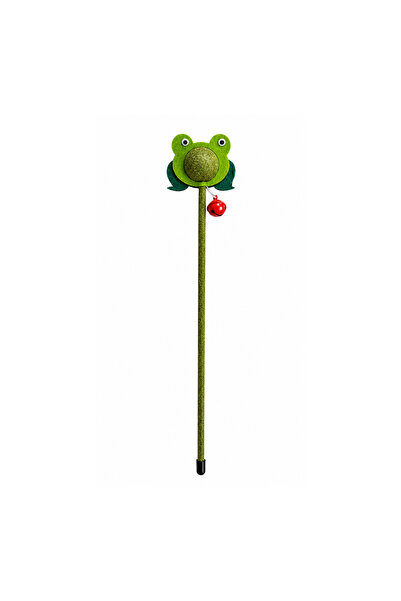 Generic Brand Interactive Frog Cat Toy Stick with Natural Catnip Ball & Bell ...