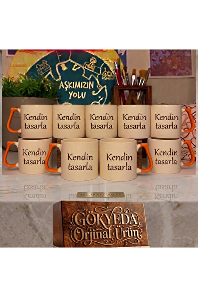 D&Y GAUDERY 10 lu A kalite kupa Resimli Baskı Tasarım Kendin Tasarla Kişiye Ö...