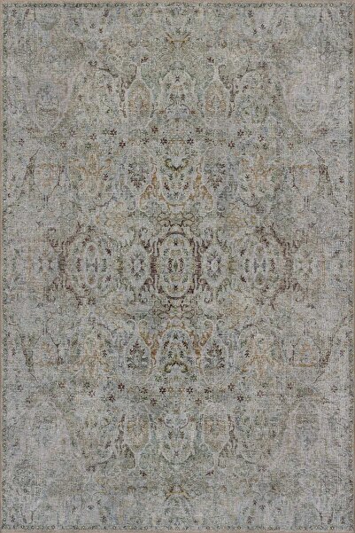 ARTLOOP Soul Yeşil Vintage Klasik Desenli Dokuma Tabanlı Şönil Halı AL 568