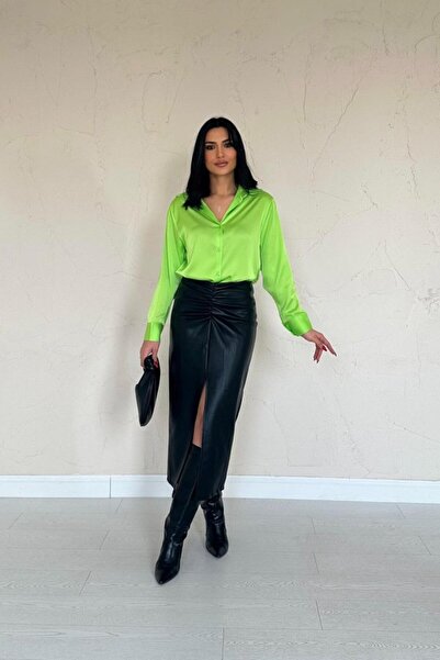 oniks store Neon Satin Shirt