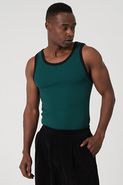 gamaro Men's Halter Neck Combed Cotton Camisole Fitted Molded Ribbed Sportsma...