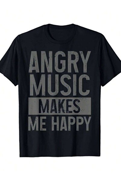 LİNA06 تي شيرت Angry Music Metalhead، تي شيرت هيفي ديث ميتال، تي شيرت كاجوال ...