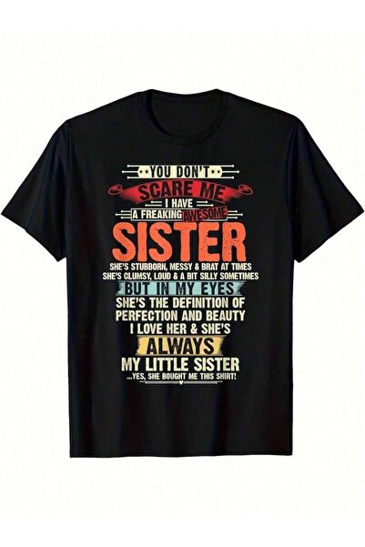 2BIR تي شيرت برسومات مضحكة من Allseason Apparel بطبعة I Have A Crazy Sister |...