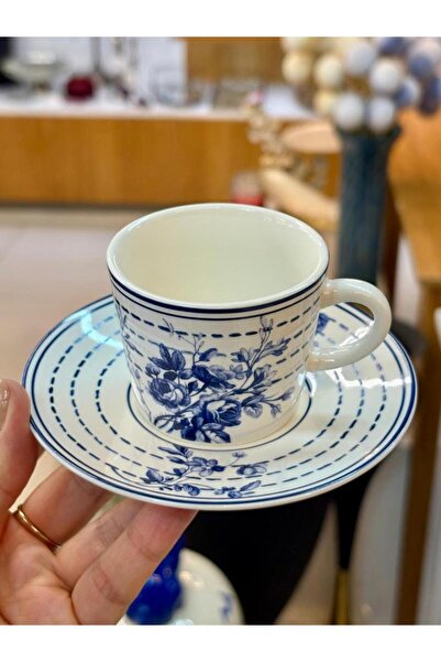 Vitale BLUE ROSE 6 KİŞİLİK TÜRK KAHVESİ FİNCANI
