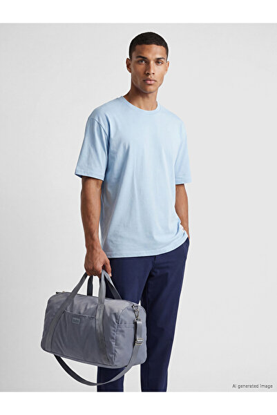 LC Waikiki Blue Loose Fit Crew Neck Men's Sports T-Shirt