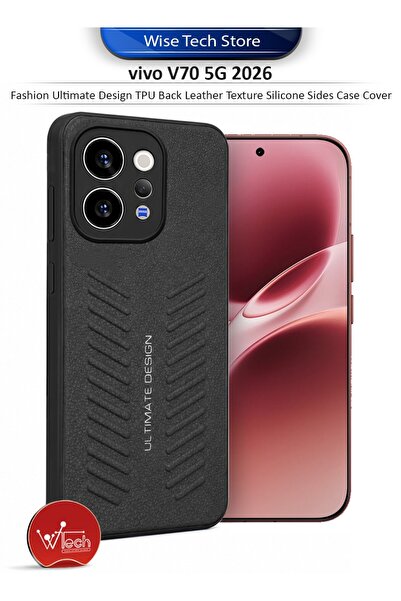 Wtech vivo V70 5G 2026 Fashion Ultimate Design TPU Back Leather Texture Silic...