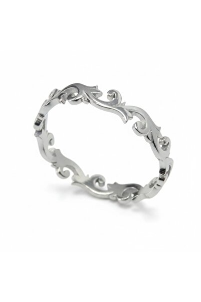 ED Fine Jewelry Gümüş Vintage Yüzük Kıvrımlı Motifli El Yapımı Zarif Tasarım ...