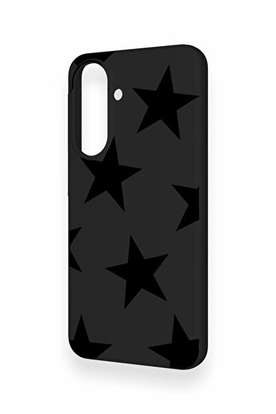 Vip Case Samsung A27 Uyumlu Siyah Star Desenli Silikon Kılıf