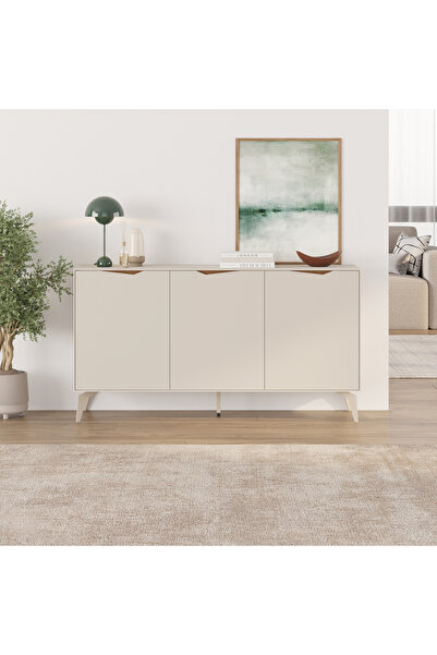 Mourah Home Jaden Modern Console - 150 x 40 x 80 CM- Beige/ Brown Oud - M.T.2...