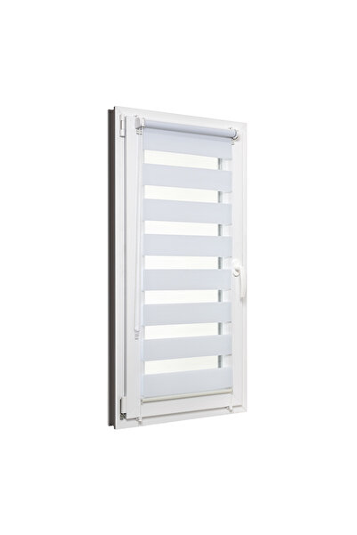 Generic Brand Jaluzea zi și noapte 40x150 cm, negru, montaj fără găurire