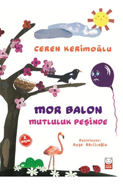 Kırmızı Kedi Çocuk Purple Balloon Pursuit of Happiness
