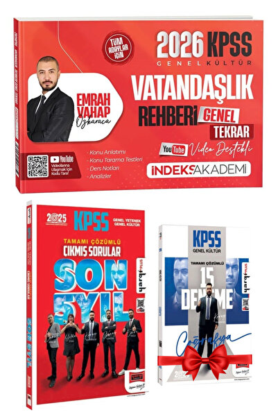 İndeks Akademi Emrah Vahap Özkaraca 2026 KPSS Vatandaşlık Rehberi Video Deste...