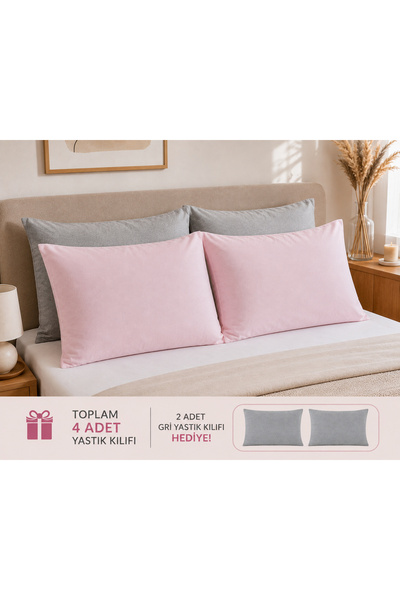 LaraLisa 2 Pieces 50X70 cm 70% Cotton 30% Polycotton Pillowcases (2 Pieces Gift)
