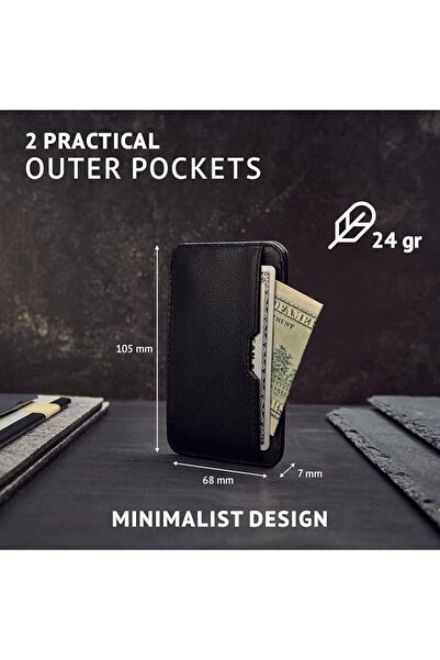 Vaultskin CHELSEA Slim Leather Card Wallet for Men, RFID (Matt Green) | Slim ...