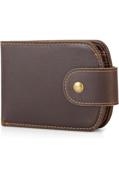 POLARE ORIGINAL Slim Curve Front Pocket RFID Blocking Italian Real Leather Bi...
