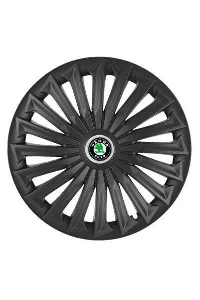 Autohelix MSA Set de 4 capace de roată Joy Black R17 pentru gama auto Skoda