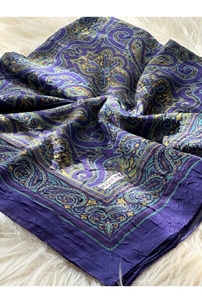 Mismara Eşarp ve Şal Desenli Bambu Crush Eşarp 100X100 CM