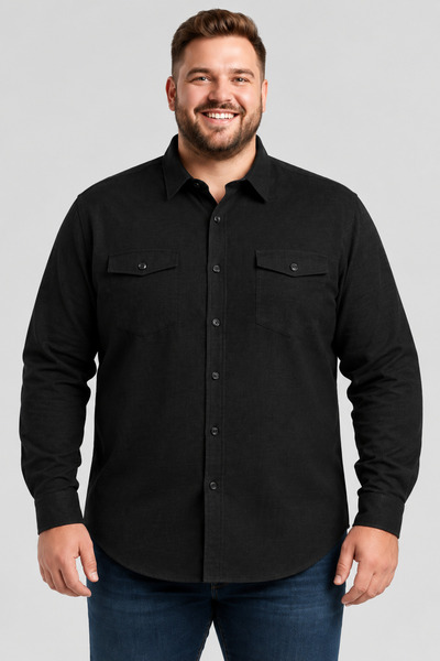 ANNEX Large Size Cotton Long Sleeve Men's Shirt