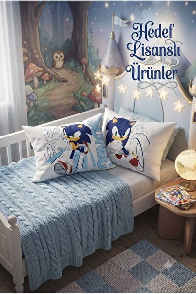 Taç Lisanslı Sonic Yastık Kılıfı 50x70 cm (Tekli)