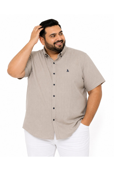 ANNEX Large Size Cotton Short Sleeve Men's Shirt