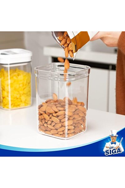 MR.SIGA 6 Piece Airtight Food Storage Container Set for Pantry Organization |...